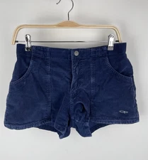 VTG OP Ocean Pacific Longriders Blue Corduroy Shorts Women’s SZ 7