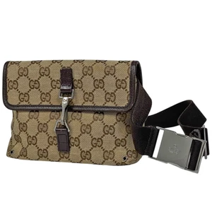 GUCCI GG motif taille sac logo body bag GG toile beige marron 92543 femmes