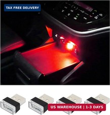 Augeny 4 PCS USB LED Car Interior Atmosphere Lamp, Plug-in USB Decor Night Light