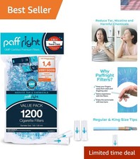 Bulk Pack of 1200 Regular Size Cigarette Filters, Certified GMP, 4-Hole Design