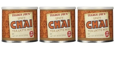 3 Packs Trader Joe's Spicy Chai Tea Latte Mix 10 oz Each Pack, Total 30 oz
