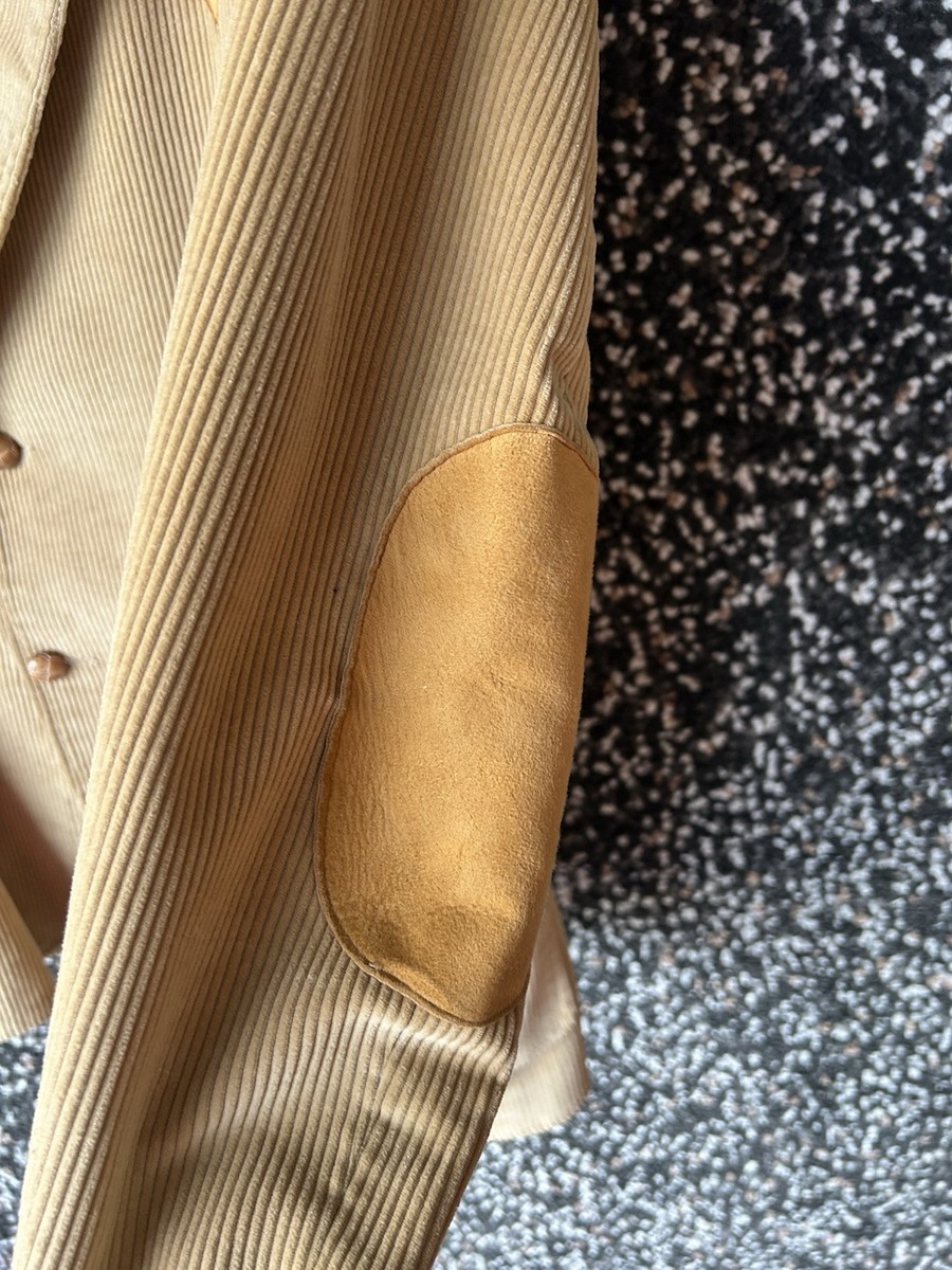 Brad Whitney California Blazer Corduroy Suede Jacket Mens Beige Size 48 Long