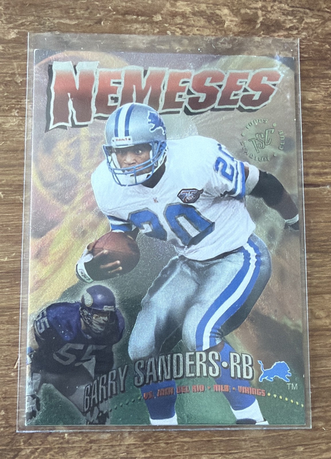 1995 Topps Stadium Club - Nemeses Barry Sanders, Jack Del Rio #N1