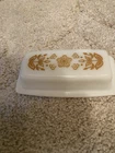 Pyrex Vintage Butterfly Gold Covered Butter Dish Lid 72-B Milk Glass