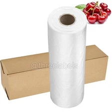 350/Bag 12x16 16x20 Plastic Produce Clear Bags On Roll Kitchen Fruits Vegetable