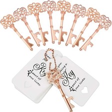 100 PCS Wedding Favors Bottle Opener,Vintage Skeleton Key Bottle Opener,Key
