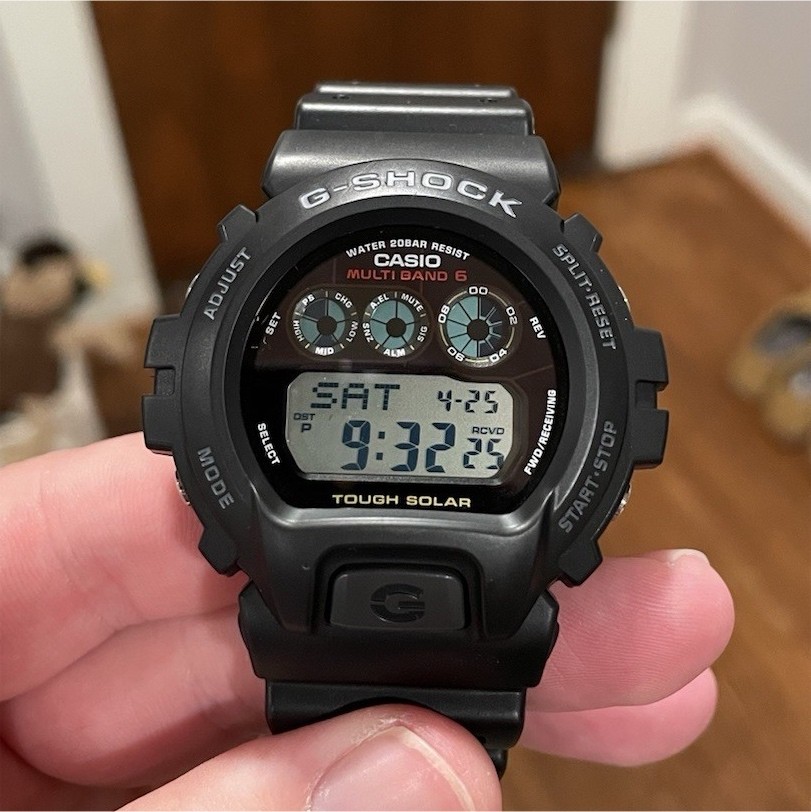 Casio G-SHOCK GW-6900 Black Tough Solar Multi Band 6 Digital