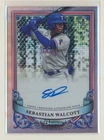 2024 BOWMAN STERLING ROSE GOLD PROSPECT /15 AUTO SEBASTIAN WALCOTT RANGERS
