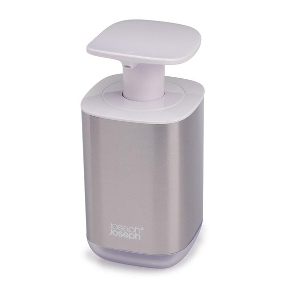 Joseph Joseph Presto Hygienischer Seifenspender Edelstahl/Weiß Badaccessoires-image