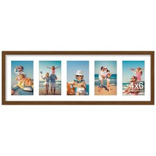 decorUhome 8x24 Picture Frame Collage Wall Decor, Gallery for 5 4x6 Photos