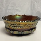 Northwood Grape & Cable Carnival Glass Small Berry/Sauce Bowl, Amethyst