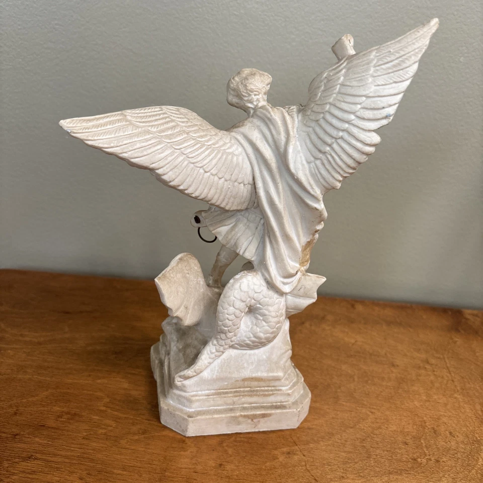 Archangel Michael defeating the devil by Amilcare Santini Original Made in Italy - Image 3 of 4