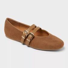 Universal Thread Henrietta Mary Jane Flats Taupe Size 8.5 New With Tags
