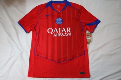 NIKE PSG PARIS SAINT-GERMAIN Away Red Soccer Jersey Men's Size: L Retail: $ 95