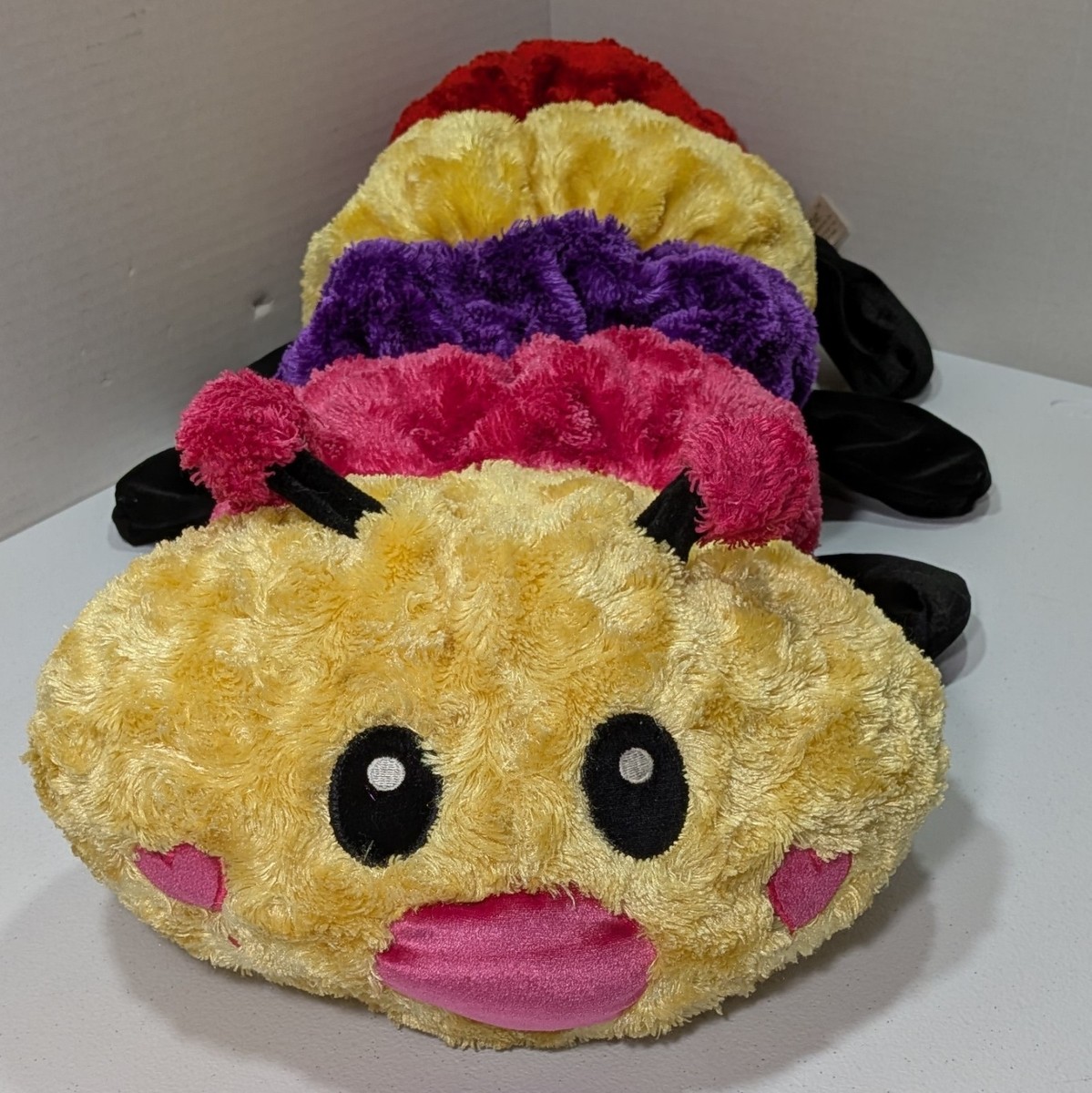 Dan Dee Caterpillar Plush Pink Red Purple Yellow Valentines Day