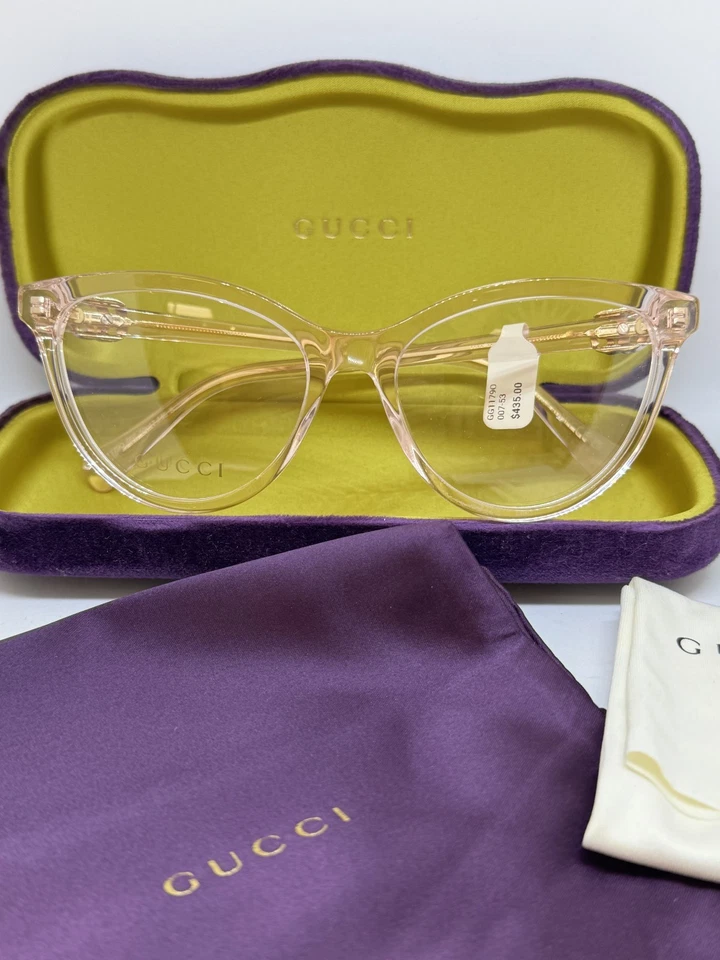 Gafas Gucci GG11790 007 53mm Forma de Ojo de Gato con Logo GG Nuevas Rosa Transparentes Foto 4 de 4
