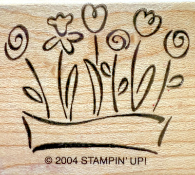 Stampin Up Stamp FLOWER BOX Single Stamps ONLY 1.75x1.5 inch Tulip Daffodil