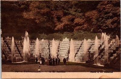 Versailles France Basin Of The Rocaille Cascading Fountains Vintage Postcard