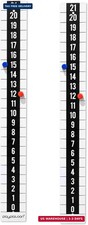 Cornhole Metal Scoreboard with Magnetic Score Keepers for Corn Hole Boards 4 M