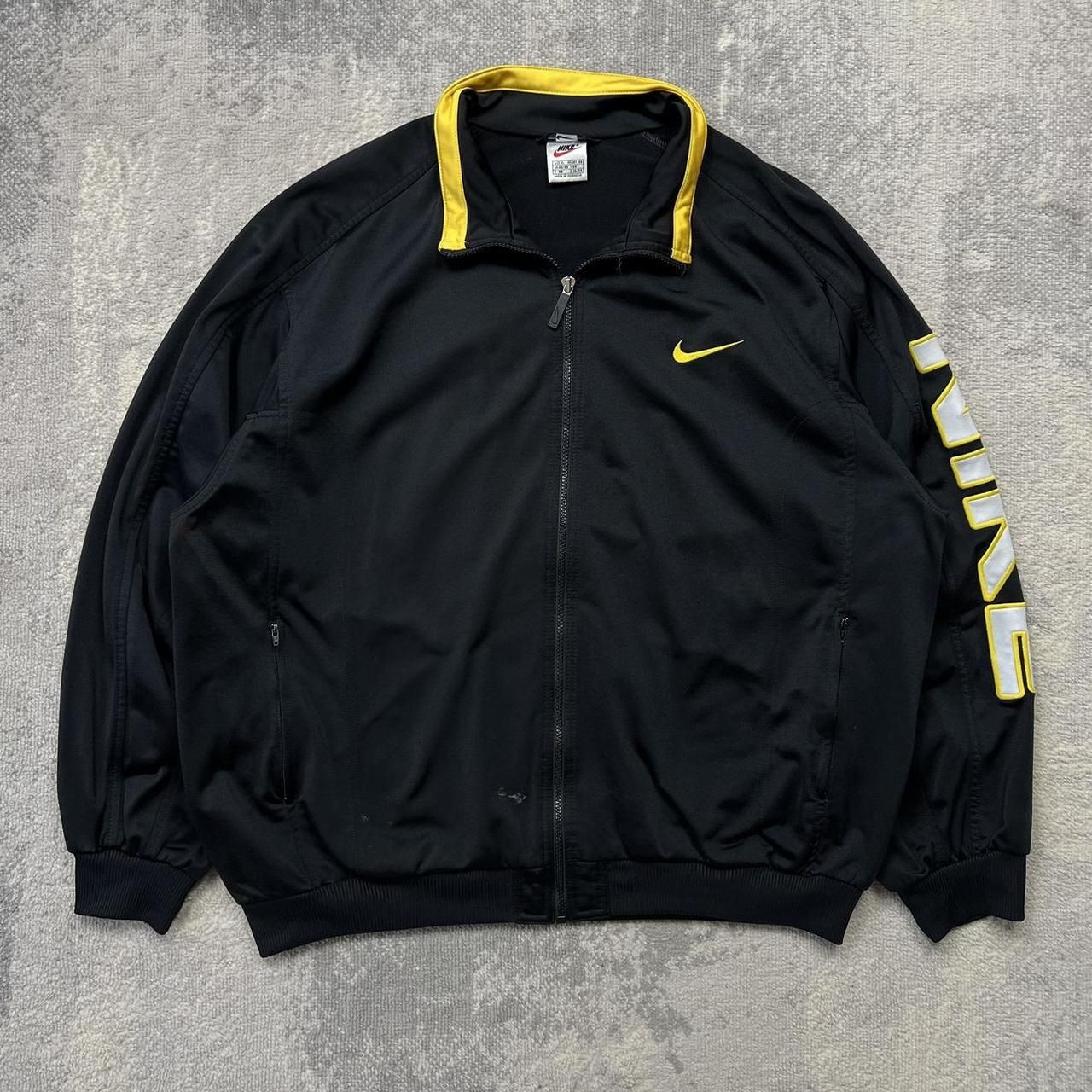 SACAI X NIKE Giacca tuta Nike vintage XL uomo nero giallo bianco ricamato anni 90