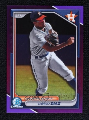 2024 Bowman Chrome Prospects Purple Refractor 57/250 Camilo Diaz #BCP-135 0ky0