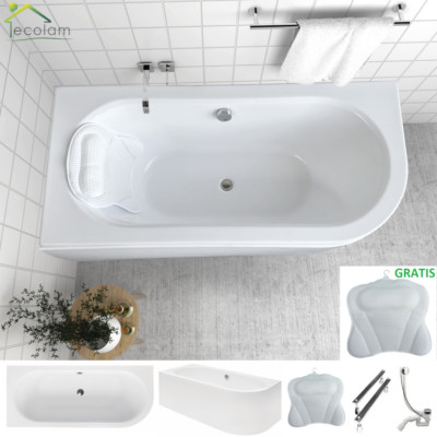 Badewanne Eckwanne Wanne Acryl 150x75 160x75 170x75 180x80 Kopfkissen MareGRATIS