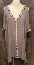 O'Neill Women's Frances Embroidered Dusk Woven Swim Cover Up Dress In Medium New