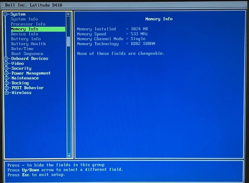 Dell Latitude D410 12.1" Laptop Pentium M 1GB RAM No HDD Boots/Bios No OS H2644 - Image 4 of 4