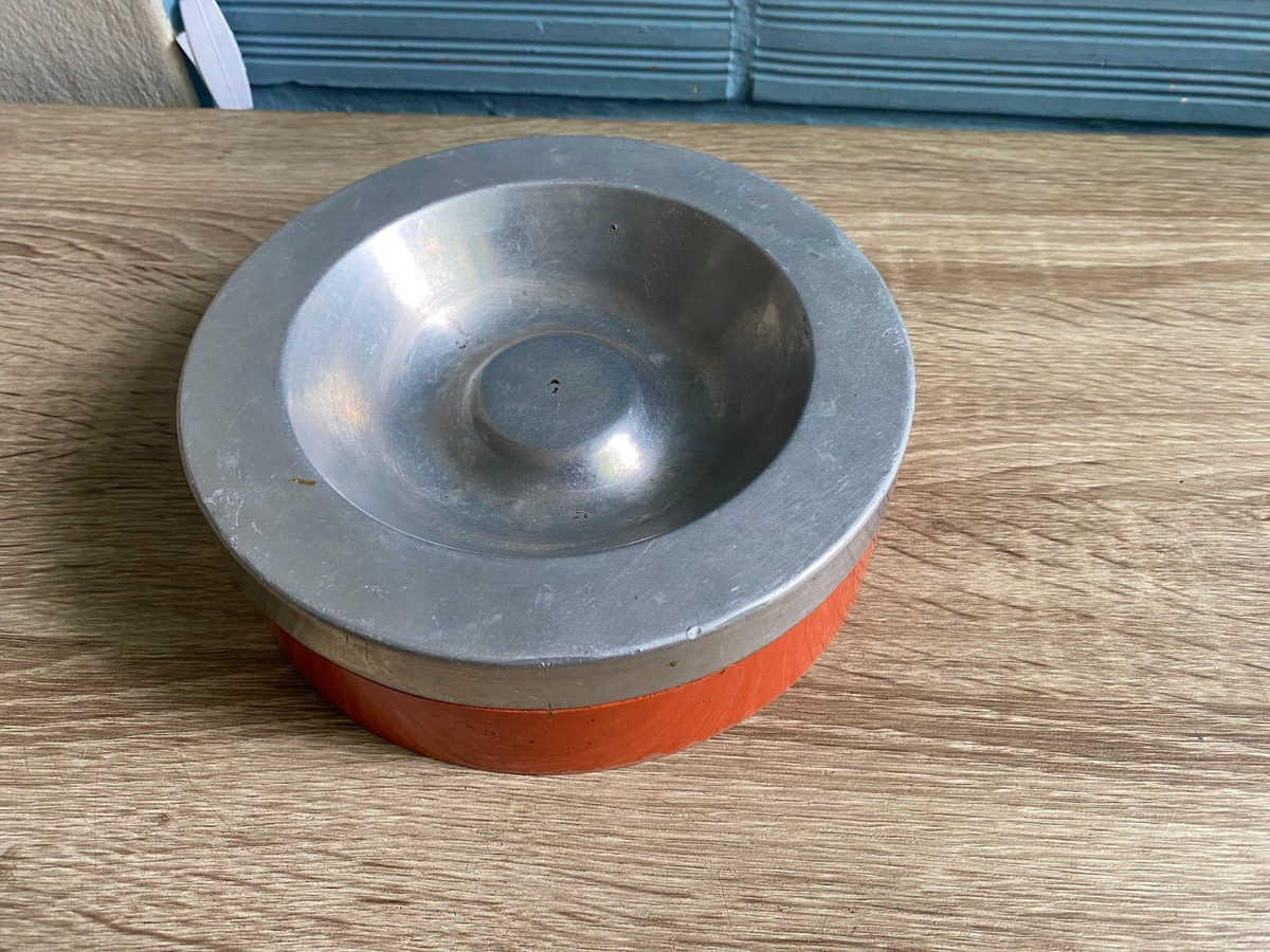 Vintage Space Age Orange Ashtray Mid Century Original Style Design