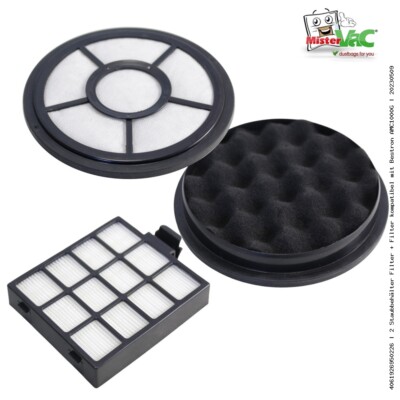 2 Staubbehälter Filter + Filter kompatibel mit Bestron AMC1000G