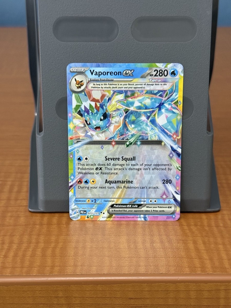 Pokemon Vaporeon EX 023/131 Prismatic Evolutions Holo Double