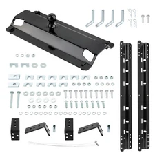 Universal 5th Wheels Gooseneck Ball Plate & Base Rails Kit for Full-size Trucks