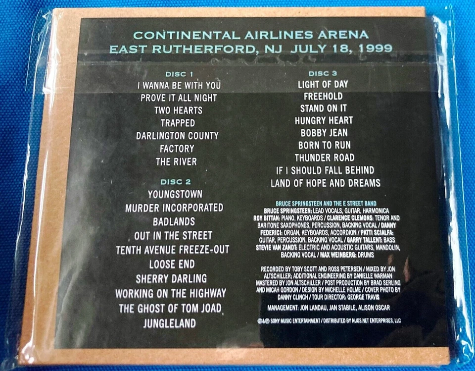 BRUCE SPRINGSTEEN & THE E STREET BAND: East Rutherford, NJ, July 18, 1999 - NEU! - Bild 2 von 2