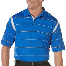 New PGA Tour Men's Blue Striped Quick-Dry UPF-15 Performance Golf Polo Size XL