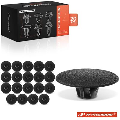 A-Premium 20Pcs 10mm Nylon Hood Insulation Retainer Clips for Dodge Mitsubishi