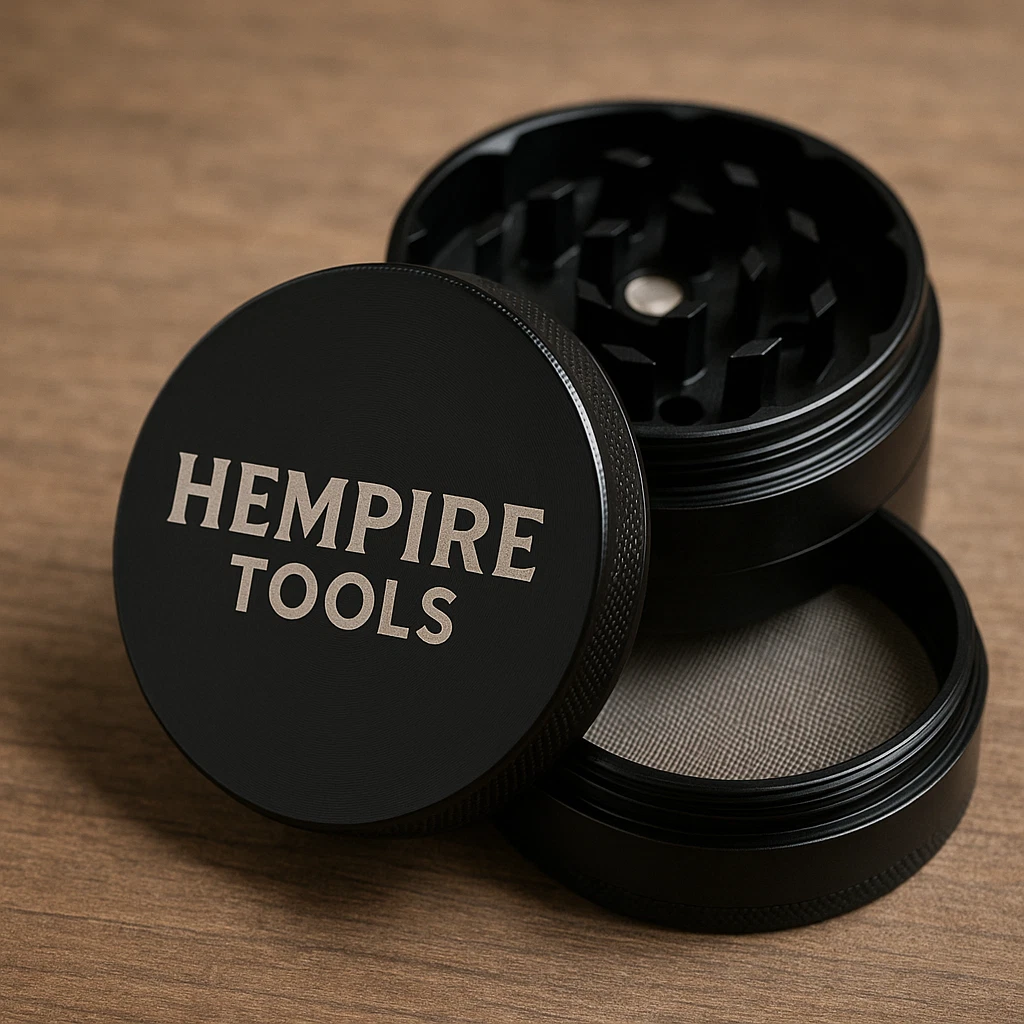 2.5 Inch Magnetic Large Black Metal Spice Tobacco Herb Grinder