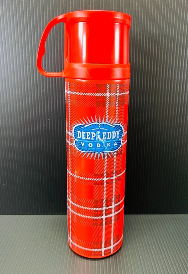 Deep Eddy Vodka Red Plaid, Double Wall Stainless Steel Insulated Bottle 14 oz - Image 2 of 4