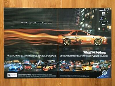 2003 Need for Speed: Underground PS2 Xbox GC Print Ad/Poster