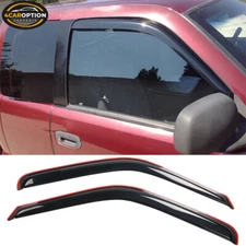Fits 94-01 Dodge Ram Coupe In Channel Style Window Visors Rain Sun Guard Vent