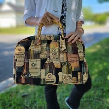 Fancy canvas ladies Weekender / Travel / Overnighter / Carry-on bag. Large.