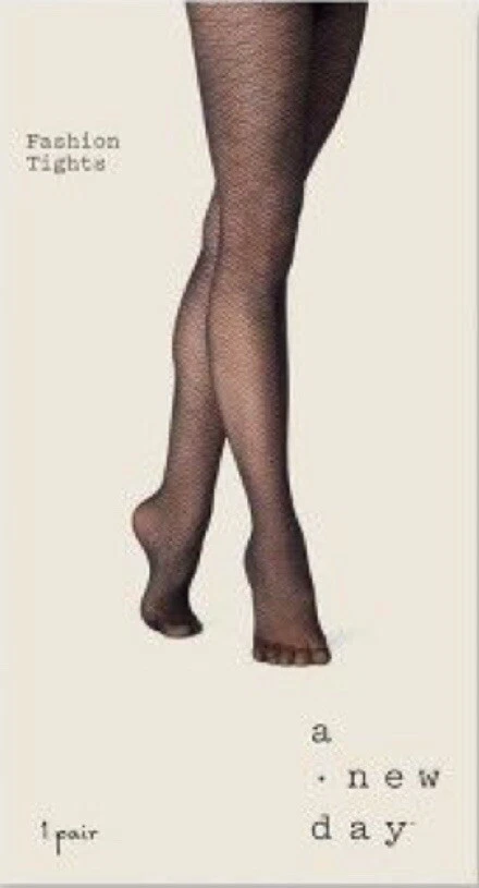 Nuevas Medias Retro Vintage Boho a.new.day Negras Geométricas Moda L/XL Foto 2 de 4