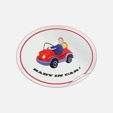 Funny Warning Label Baby In Car Vinyl Sticker Decal