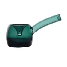 MJ Arsenal PERCH Hand Pipe REEF GREEN 4" Thick Borosilicate Glass 18.5mm Bowl