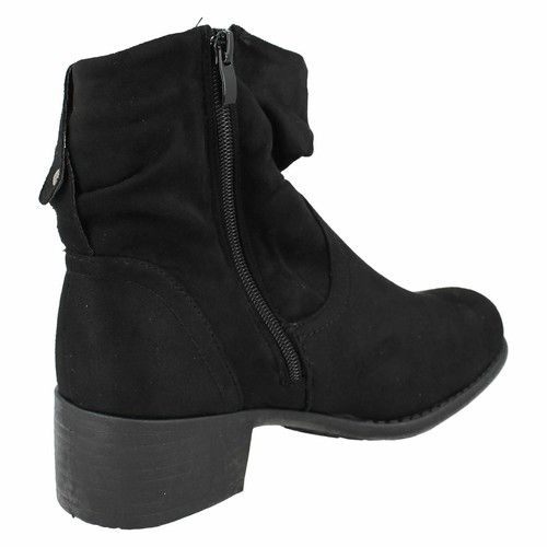 Ladies F50860 Black/Brown Ankle Boots by Spot On - SALE WAS £15.00 NOW £9.99 - Picture 17 of 17