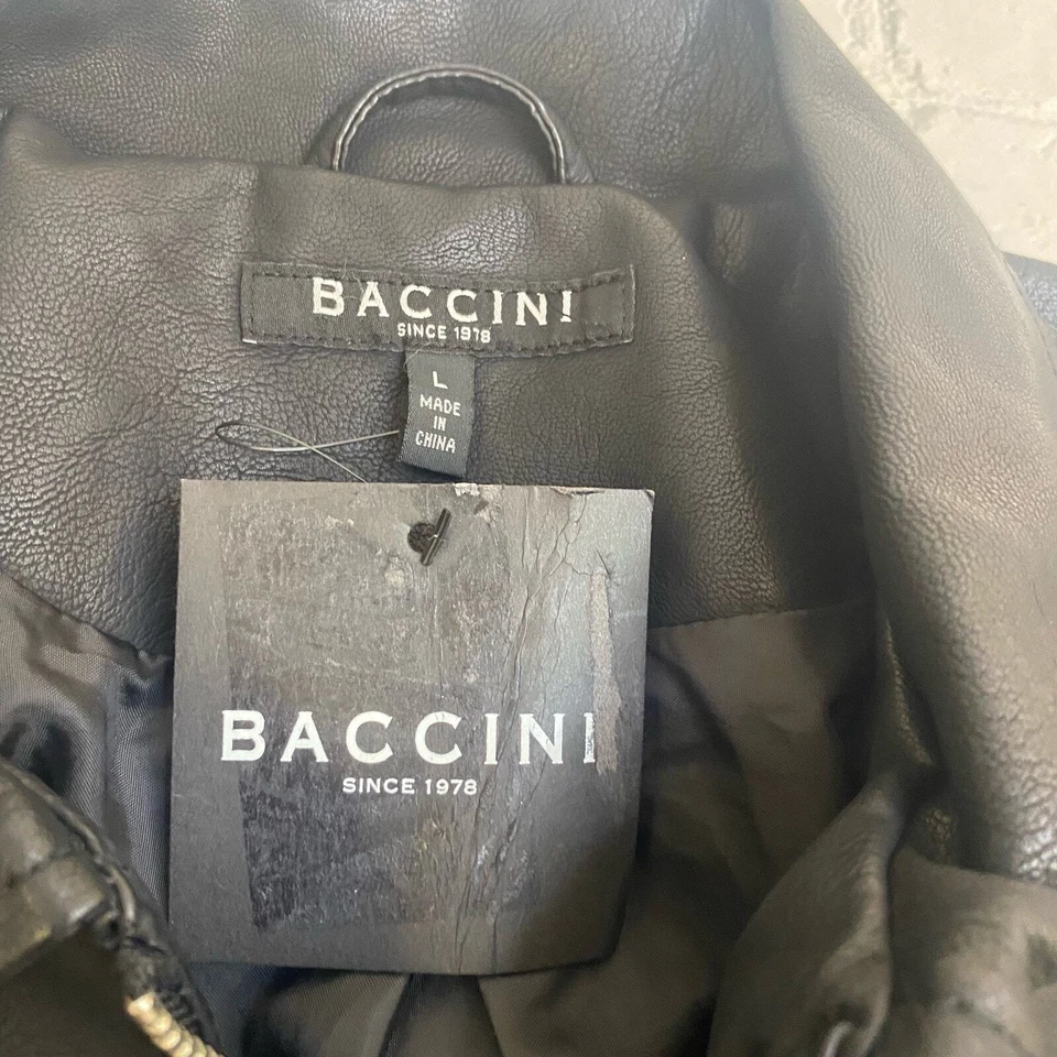 Womens Leather jacket L Zip punk biker goth Emo rocknroll e-girl clubbing rave - Image 4 of 4