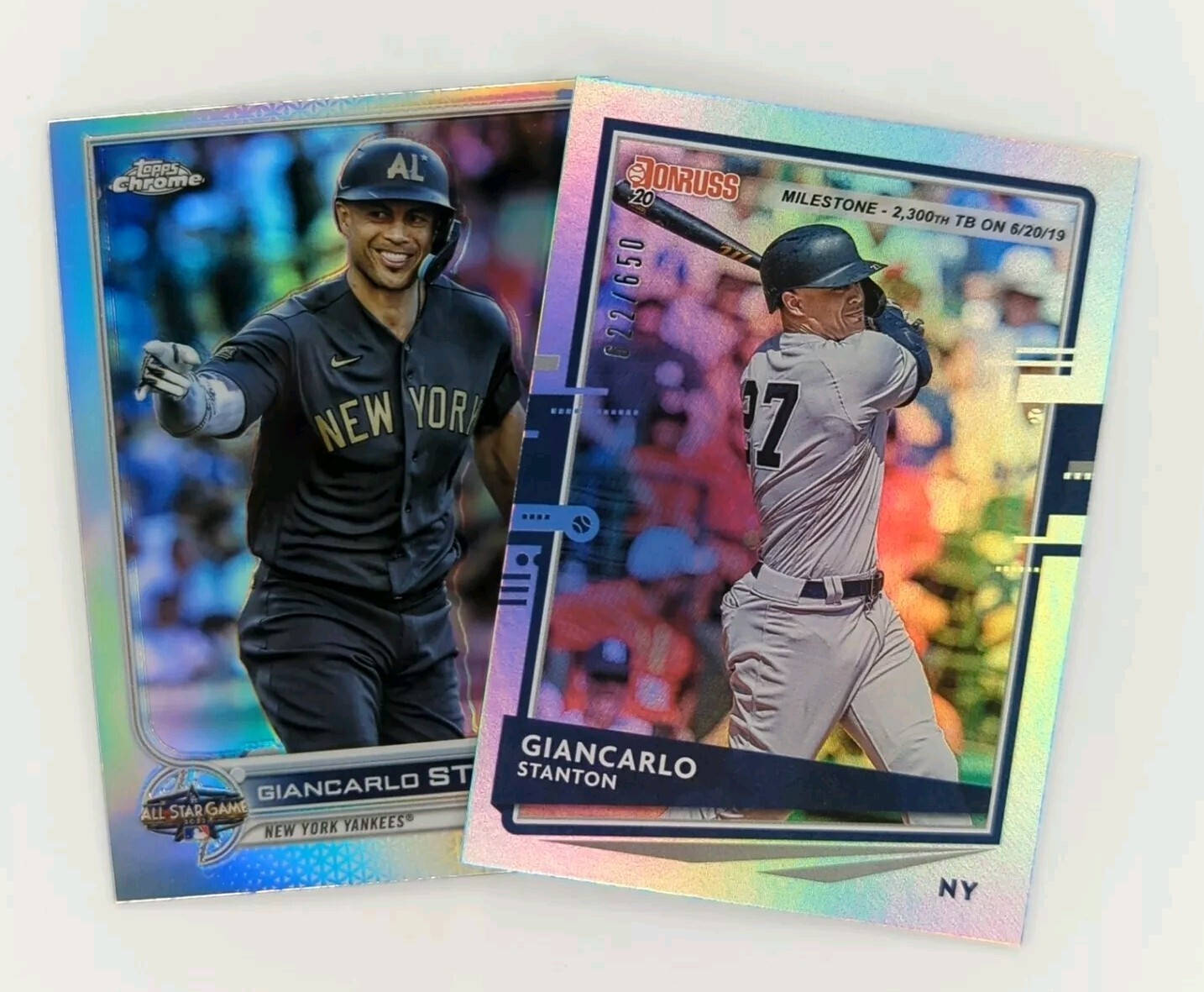 Giancarlo Stanton Topps Panini Parallel Lot Silver Milestones AS Refractor