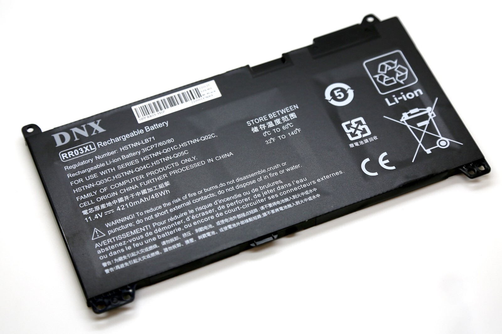 Batterie RR03XL haute longévité pour ordinateur HP ProBook 455 G4