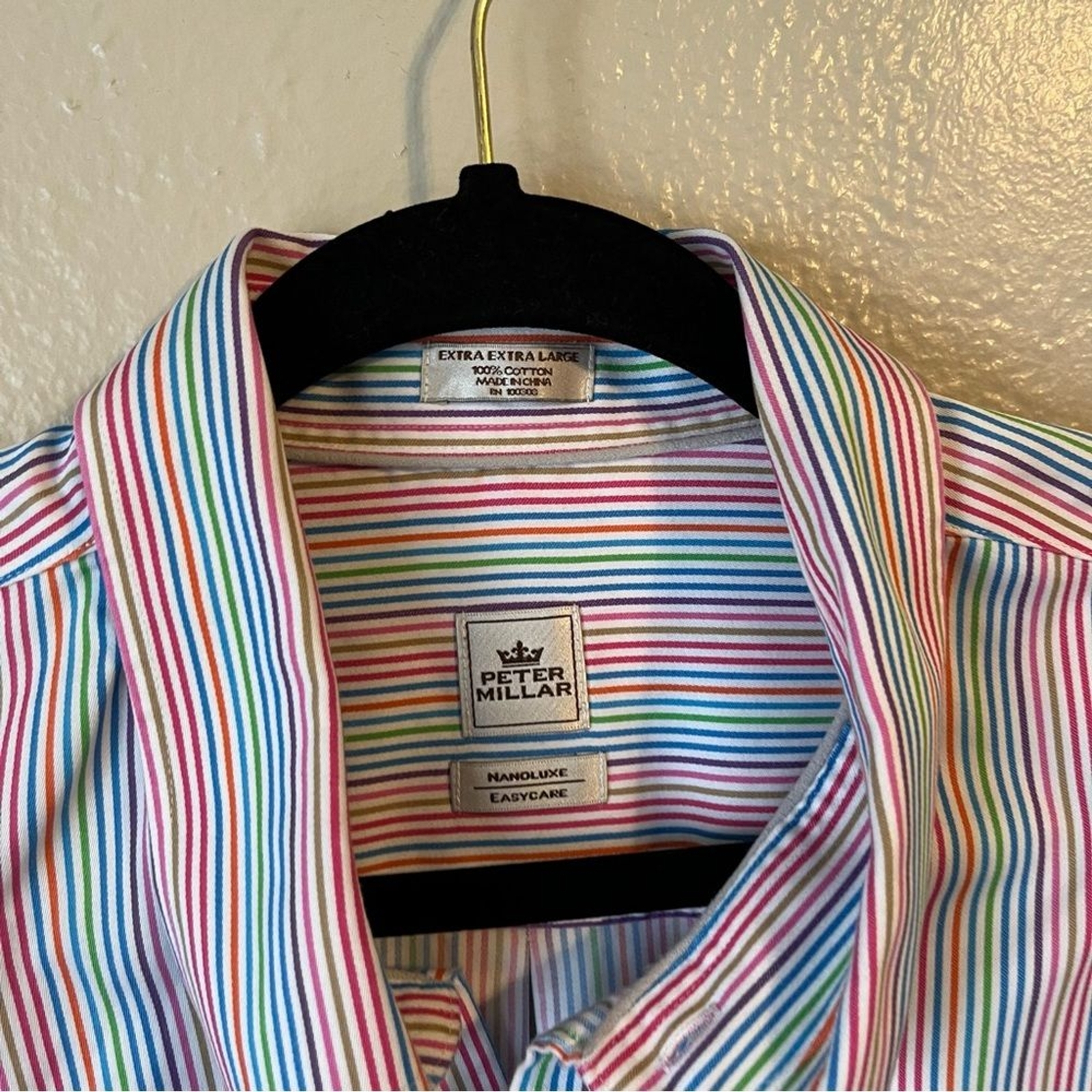 Peter Millar Multi Colored Striped Button Down Na… - image 3