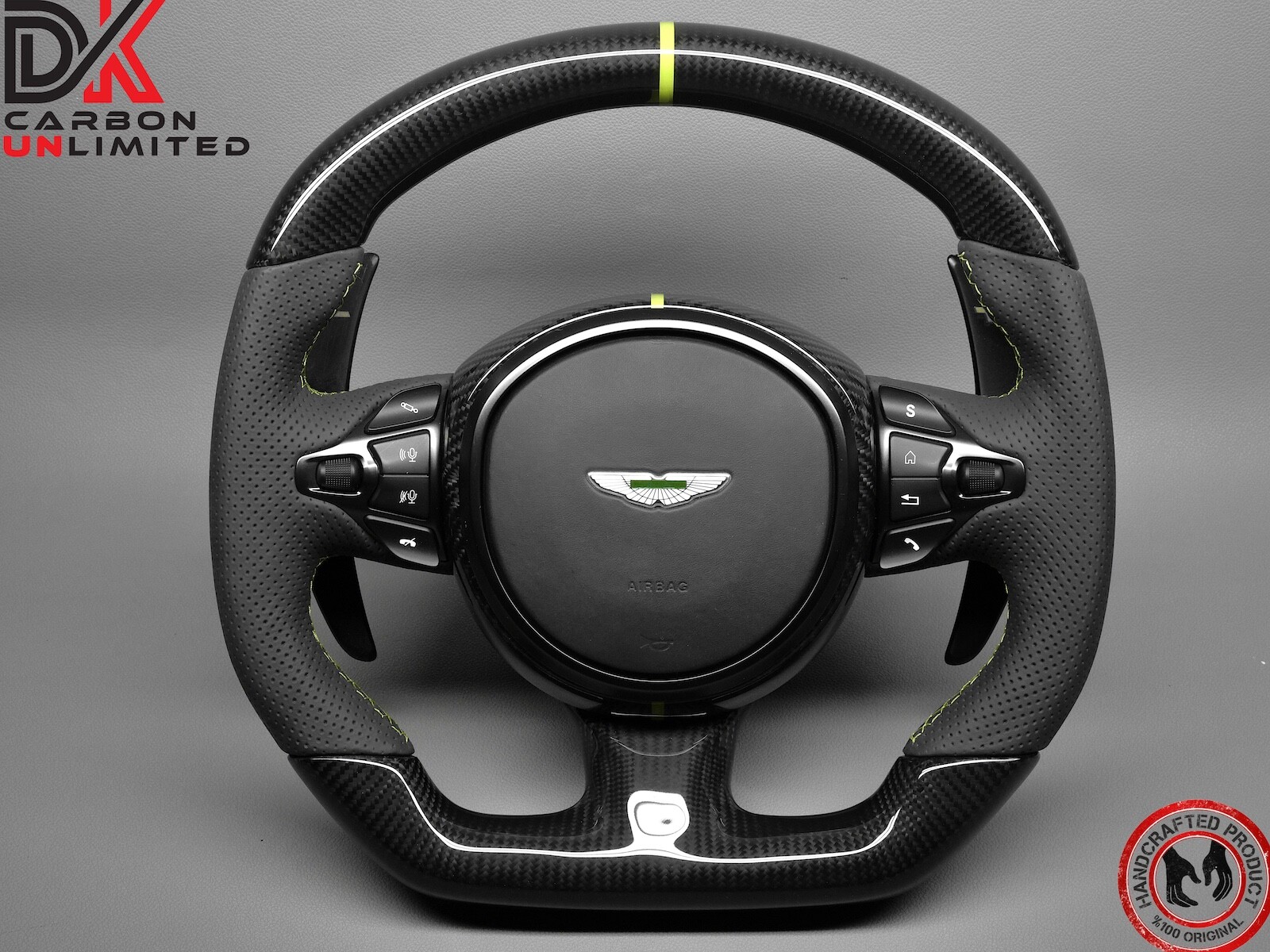 Aston Martin Vantage DB11 DBS Superleggera AMR Green Ring Carbon Steering Wheel