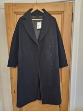 & Other Stories Voluminous Belted Wool Coat Black Xs